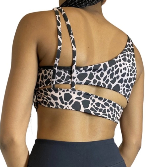 NWT Onzie Flo Ride Bra in Rose Giraffe - Activewear, Workout, Running Sports Bra - Picture 14 of 14